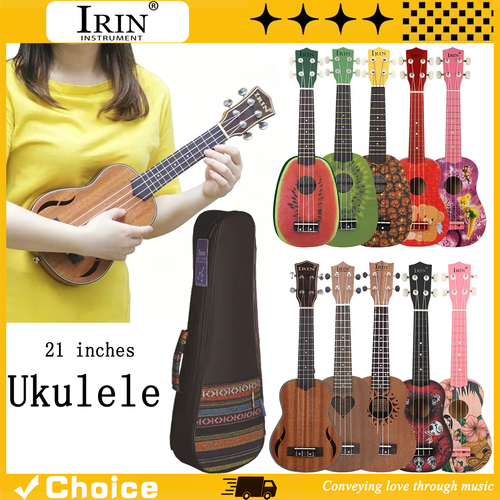 Ukulele Hawaiano da 21 Pollici - Musical Instrument Hawaiian recensione e prezzo