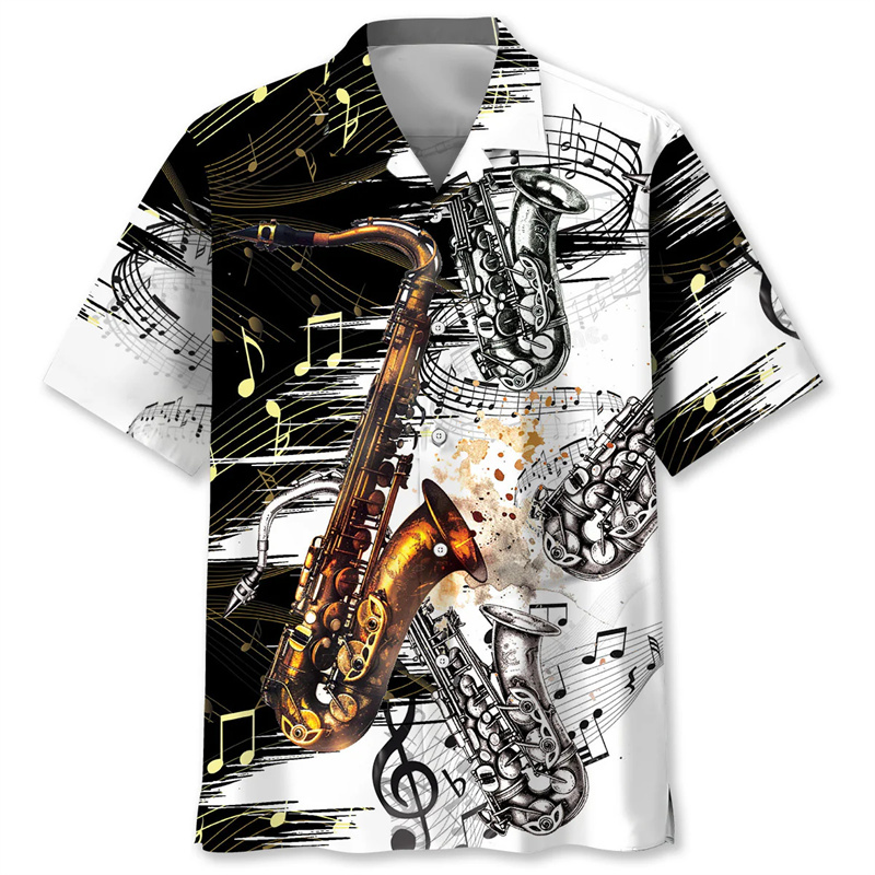 Camicia hawaiana tropicale per - Musical Instrument Hawaiian recensione e prezzo